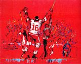 Leroy Neiman Famous Paintings - Red Goal
